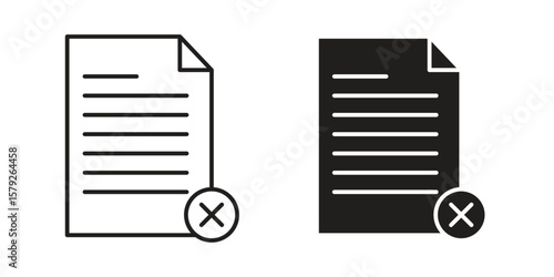 Paperless icon outline and solid vector sign, linear pictograms