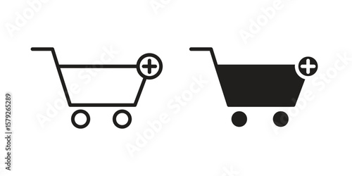 Procurement icon outline and solid vector sign, linear pictograms