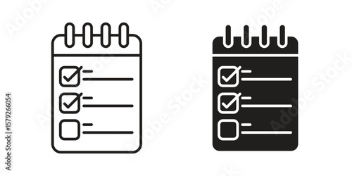 Reservation icon outline and solid vector sign, linear pictograms