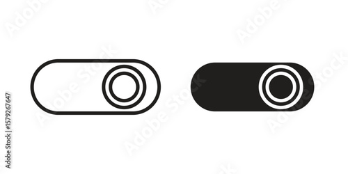 Switch icon outline and solid vector sign, linear pictograms