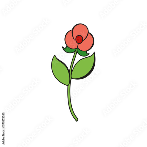 Creative Sweet Pea Flower Vector Illustration