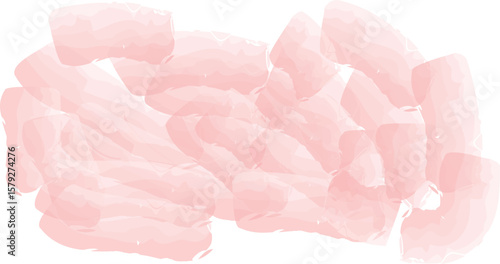 A light pink watercolor wash with soft edges and subtle variations in tone on a white background texture