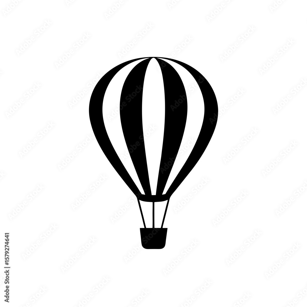 Fototapeta premium Whimsical Hot Air Balloon Vector Clipart for Adventure Travel Designs