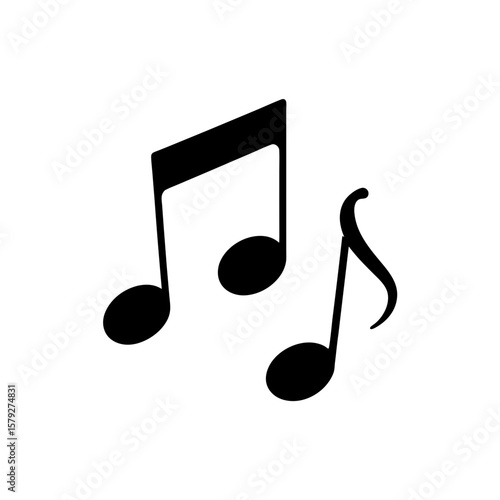 Abstract Musical Note Vector Clipart for Music Themed Design Projects