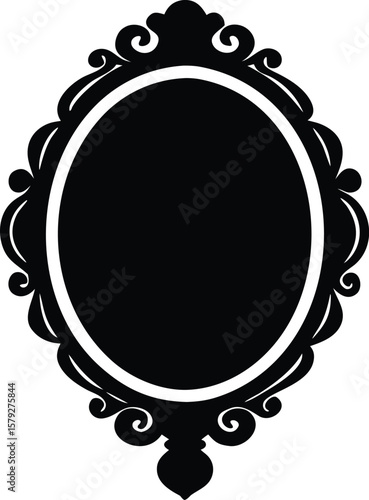 vintage stylish mirror vector illustration