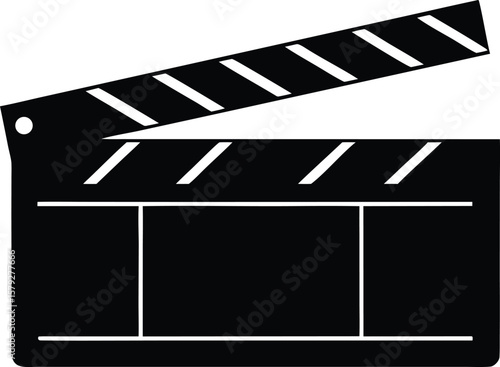 movie clapper board, film action vector illustration
