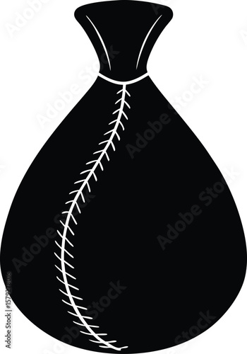 baseball rosin bag on white background.eps