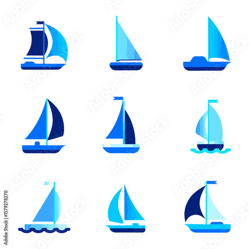 "Sailing Boats Set"