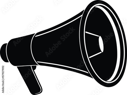 loudspeaker, megaphone, speaker silhouette vector