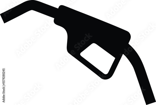 gas pump nozzle vector silhouette