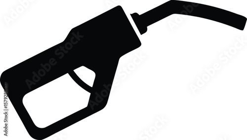 gas pump nozzle silhouette vector