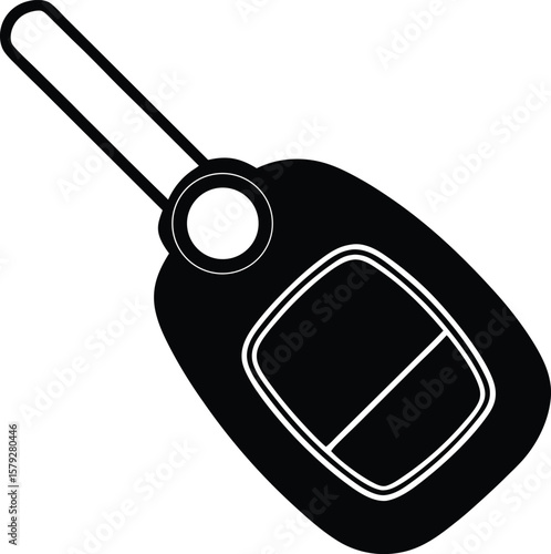 car key fob button on white background.eps