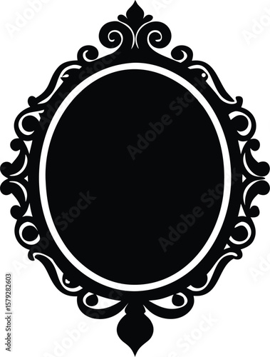 vintage stylish mirror isolated vector