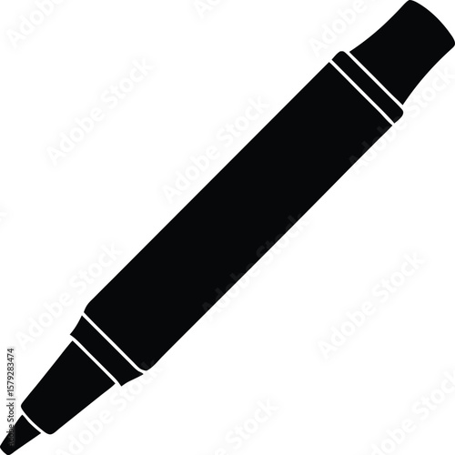 felt tip of a marker on white background.eps