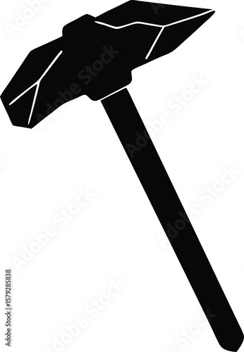 geologist s rock hammer on white background.eps