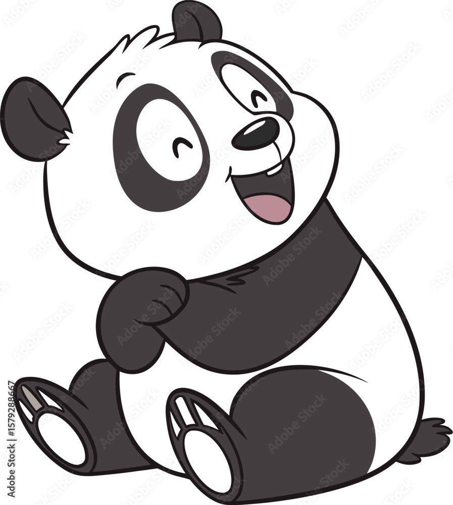 Fototapeta premium A cute, funny baby animal character illustration featuring a wild bear or pet dog, perfect for a child's comic art drawing