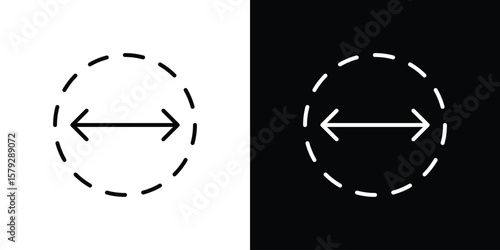 Tableau sur toile Diameter icon vector for web, computer and mobile app