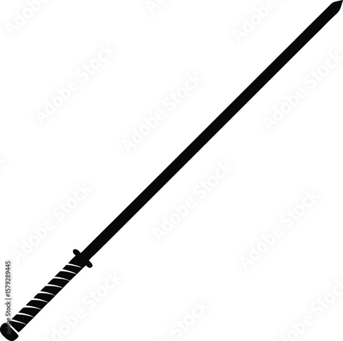 kendo shinai  bamboo sword  on white background.eps