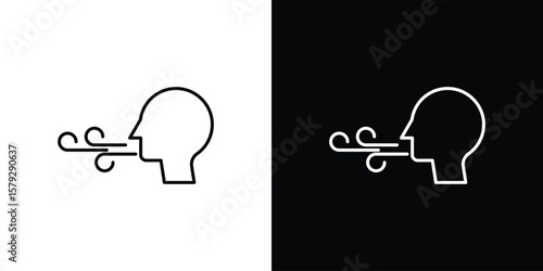 Fotografi Breath icon vector for web, computer and mobile app
