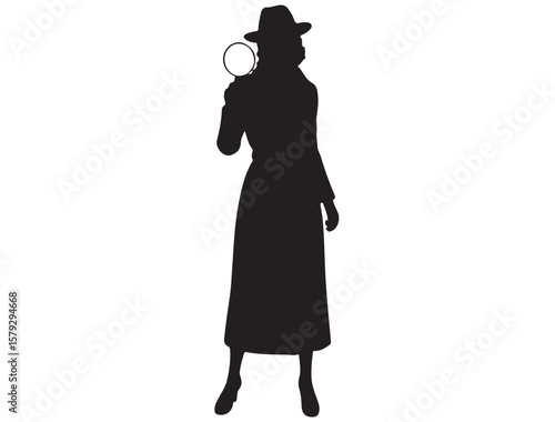 FEMALE DETECTIVE SILHOUETTE