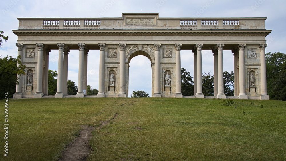 Obraz premium The Colonnade on Reistna (Memorial for father and brothers) at Valtice,Moravia,South Moravia,Czech republic 