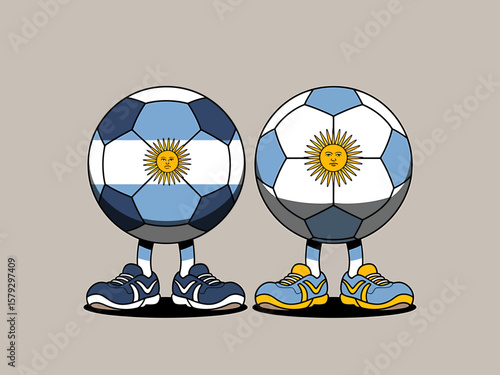 Football Fun A Vibrant Digital Illustration of National Pride and Athleticism
