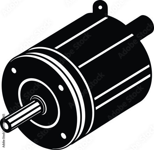 servo motor on white background.eps