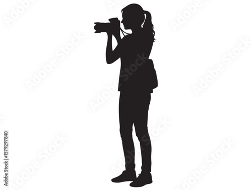 FEMALE PHOTOGRAPHER SILHOUETTE
