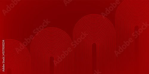 Abstract background template red with concept glowing geometric lines. Modern shiny red gradient diagonal rounded lines simple art good nice texture stripes