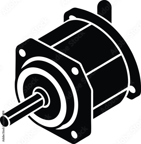 stepper motor on white background.eps