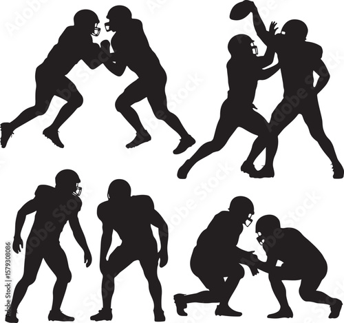 American Football Player Silhouette in Action Pose

Football Helmet and Ball Vector Design

Running Quarterback Silhouette for Sports Design

Black American Football Silhouette Illustration

Team Spor