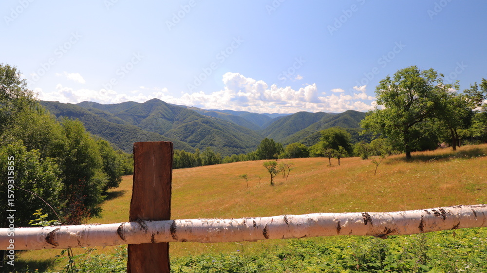 Fototapeta premium fence in the mountains