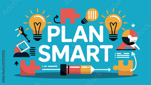 Creative Visual Concept Illustrating Strategic Planning and Clever Problem-Solving Ideas for