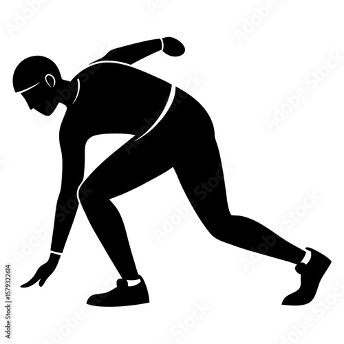 runner silhouette vector