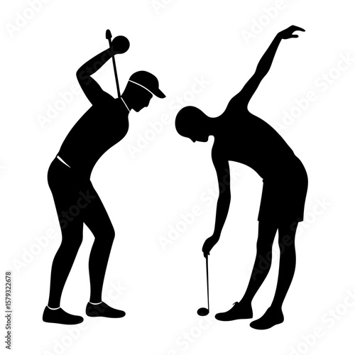 golf player silhouette