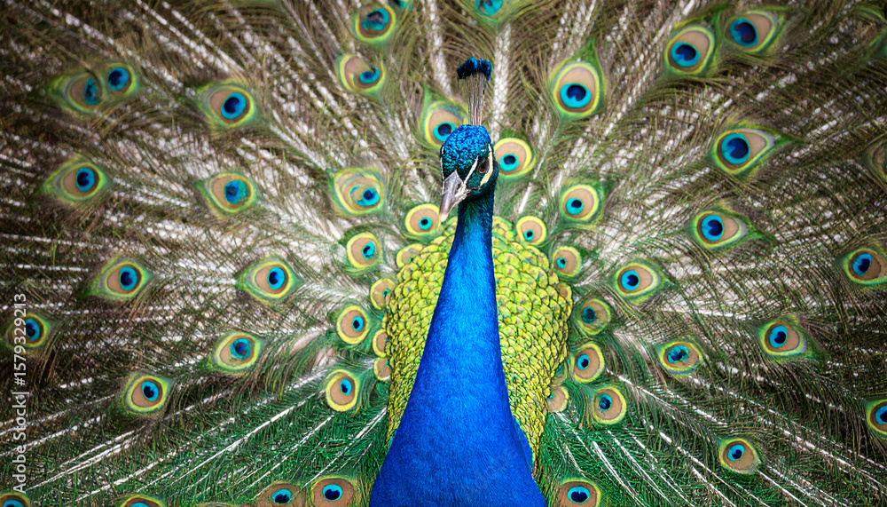 Fototapeta premium When the peacock is spreading its beautiful wings