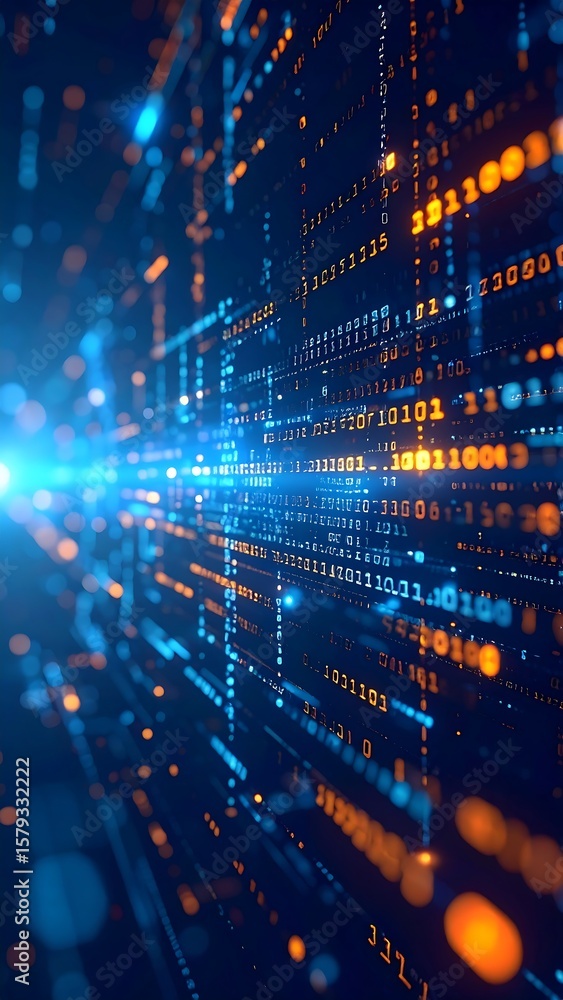 Obraz premium Abstract digital data stream