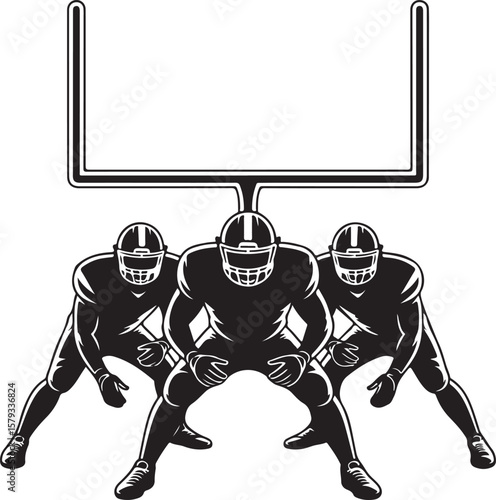 American Football Player Silhouette in Action Pose

Football Helmet and Ball Vector Design

Running Quarterback Silhouette for Sports Design

Black American Football Silhouette Illustration

Team Spor