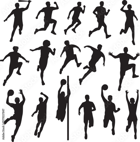 American Football Player Silhouette in Action Pose

Football Helmet and Ball Vector Design

Running Quarterback Silhouette for Sports Design

Black American Football Silhouette Illustration

Team Spor