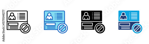 Expired Document icon Multi Style Vector Illustration
