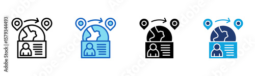 Immigration Documentsa icon Multi Style Vector Illustration