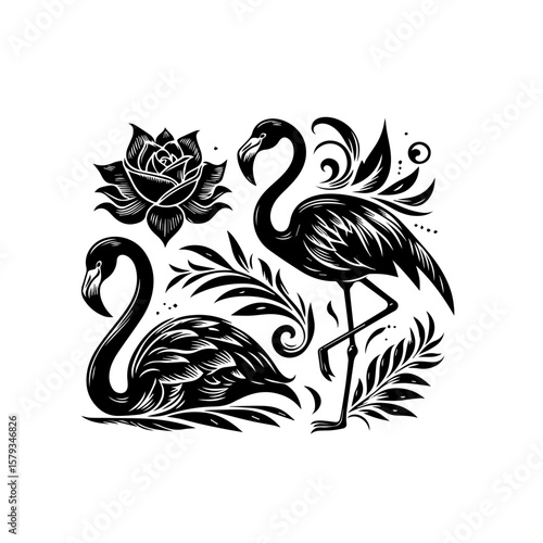 Abstract Black Background Texture Image