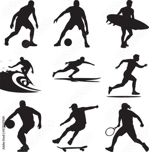 American Football Player Silhouette in Action Pose

Football Helmet and Ball Vector Design

Running Quarterback Silhouette for Sports Design

Black American Football Silhouette Illustration

Team Spor