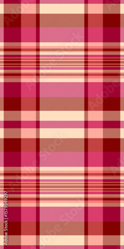 Graceful texture textile tartan, weave vector fabric check. Glamor plaid seamless pattern background in bisque and maroon colors.