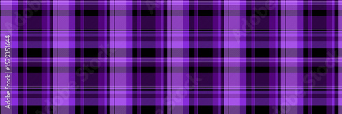 Card check vector texture, elegant background pattern textile. Vogue fabric plaid tartan seamless in violet and black colors.
