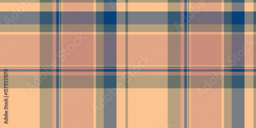 Subtle peach and muted blue plaid pattern.  Perfect for textile design, website backgrounds, or autumnal themed projects. This soft, textured image evokes feelings of warmth and comfort.