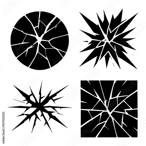 Cracked vector elements