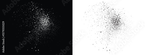 Abstract hand-drawn black and white vector isolated splatter blood background