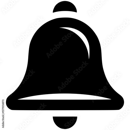 Modern bell icon for app notifications and alerts
