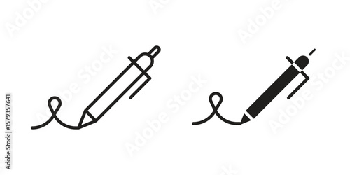 Write icons in trendy linear style vector. Vector illustration